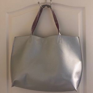 Gray tote bag Reversible